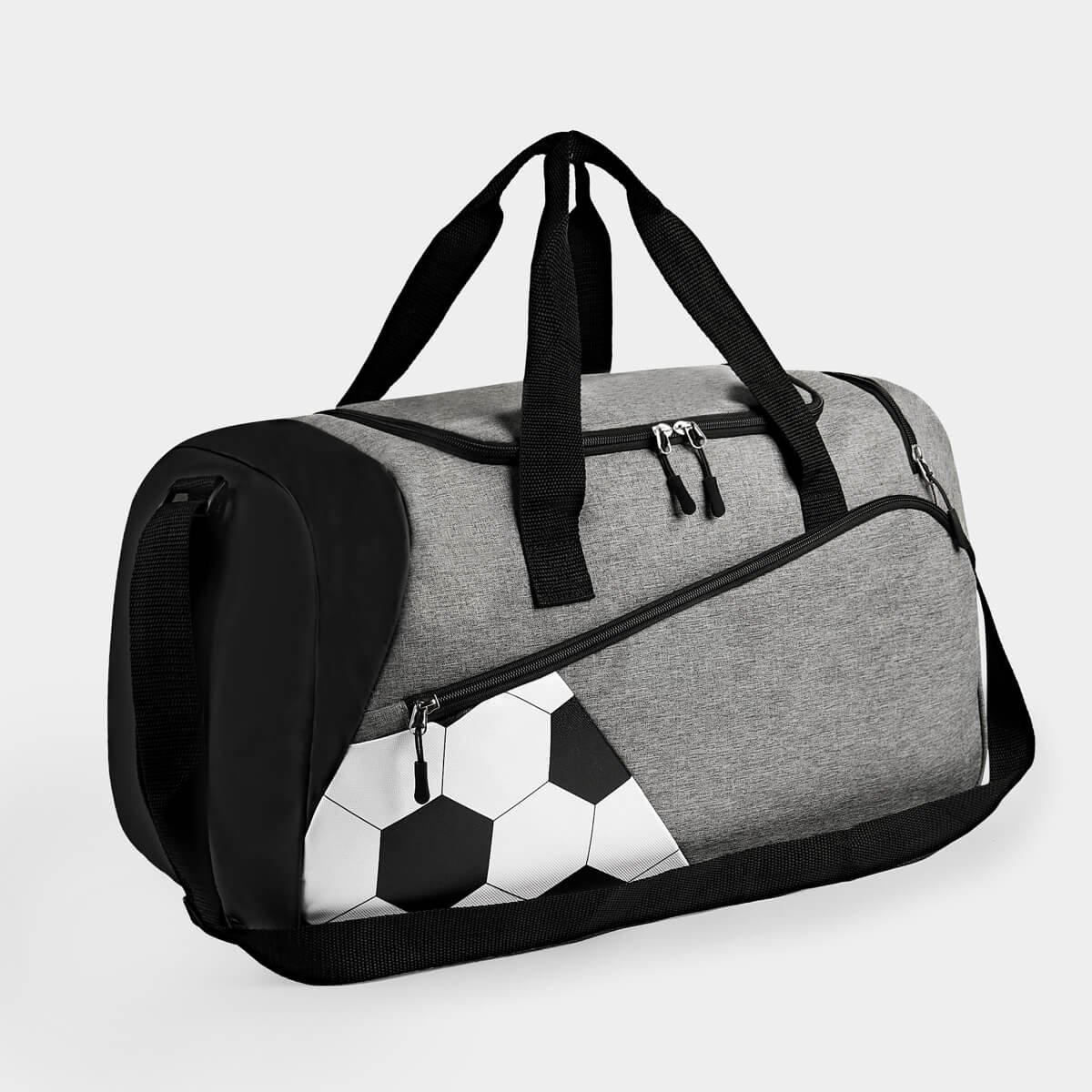 MALETA DEPORTIVA SOCCER BLANCO CON NEGRO