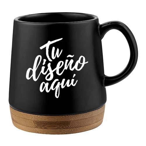 tazas negras grabadas